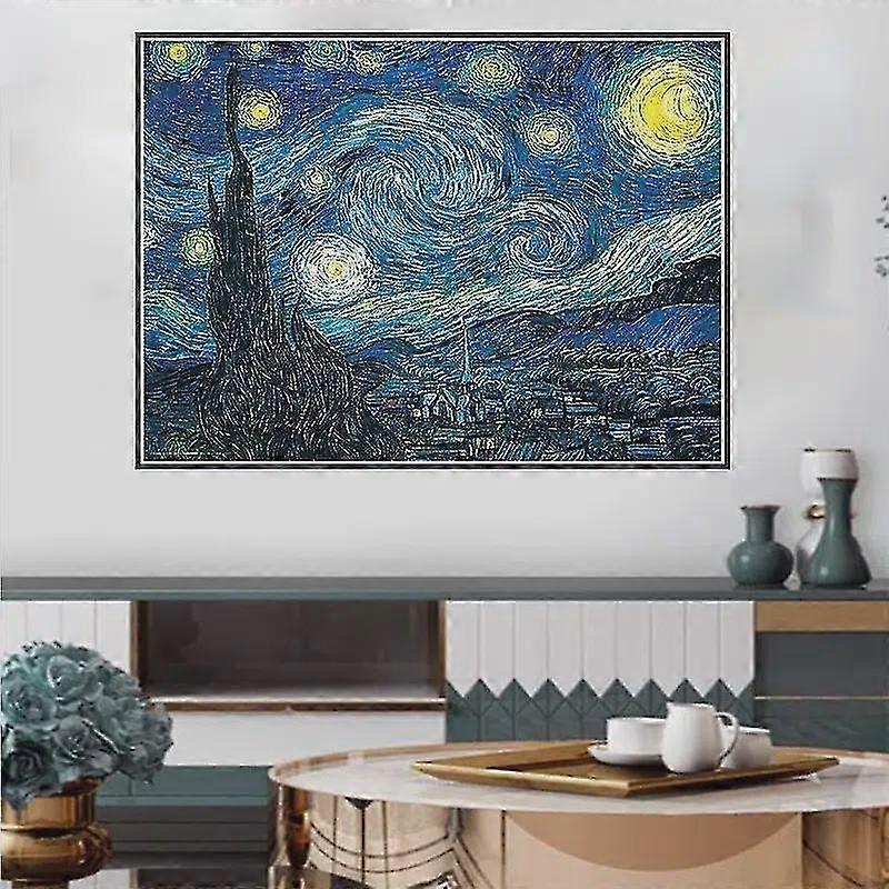 Diy Van Gogh's Starry Sky Pattern, 5d Diy Diamond Painting Set Without Frame