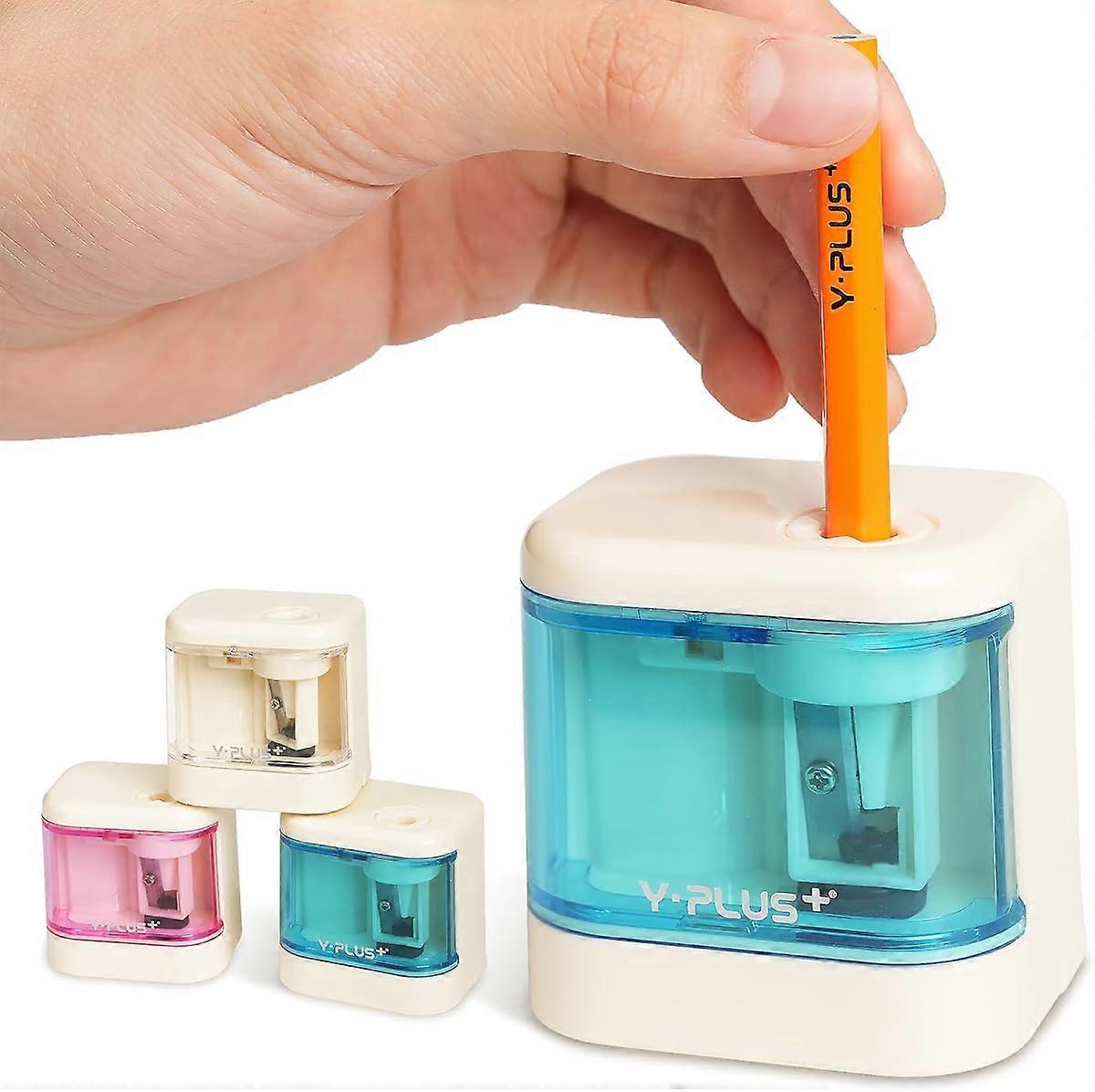 Electric Pencil Sharpener for Kids, Super Portable Small Colored Pen Sharpeners, Automatic Mini Sharpener for Classroom, Blue