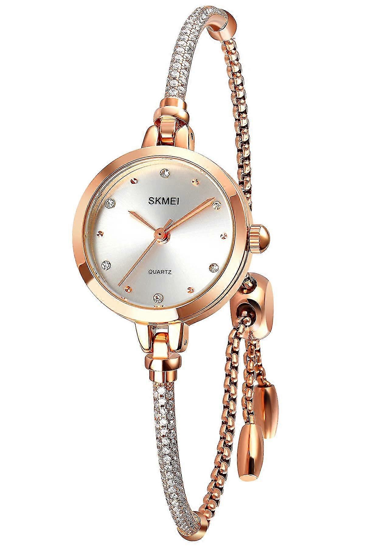 Watch Ladies Analog Quartz Watch Inlaid Diamond Bracelet