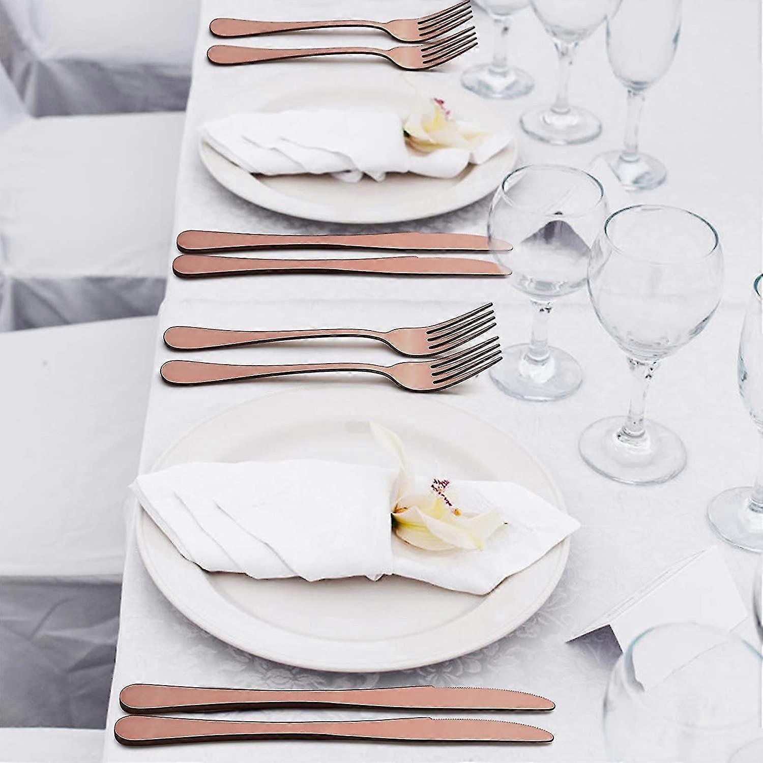 Black Silverware Set,dishwasher Safe 8.8in