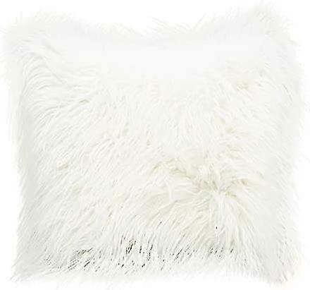 Faux Fur Pillowcase (white)