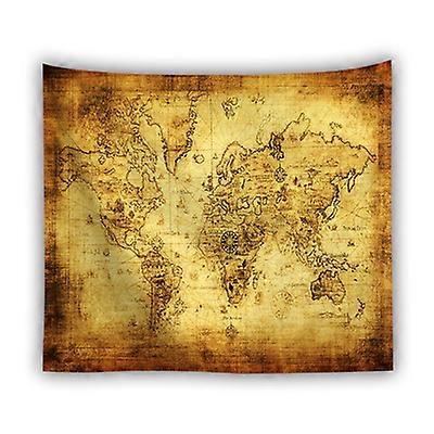Hippie Boho Map Tapestry Wall Hanging Psychedelic Tapestry World Map Abstract Retro Farmhouse Decor Wall Carpet Blanket Mattress