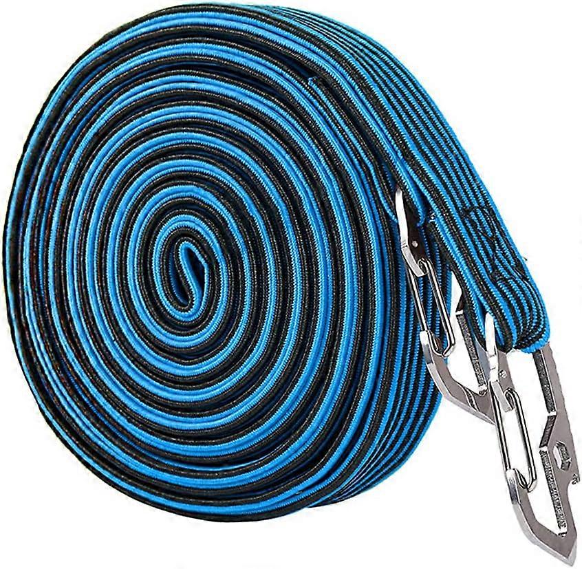 Elasticated Luggage Rope, 4m Adjustable Heavy Duty Universal Elastic Bicycle Rack Strap with Hook