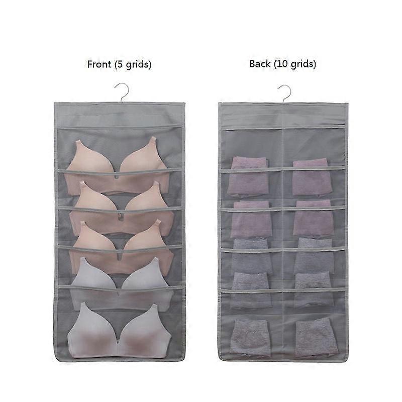Double-sided Hanging Bag Storage And Finishing Bag,Wall-mounted Double-sided Underwear Socks Storage