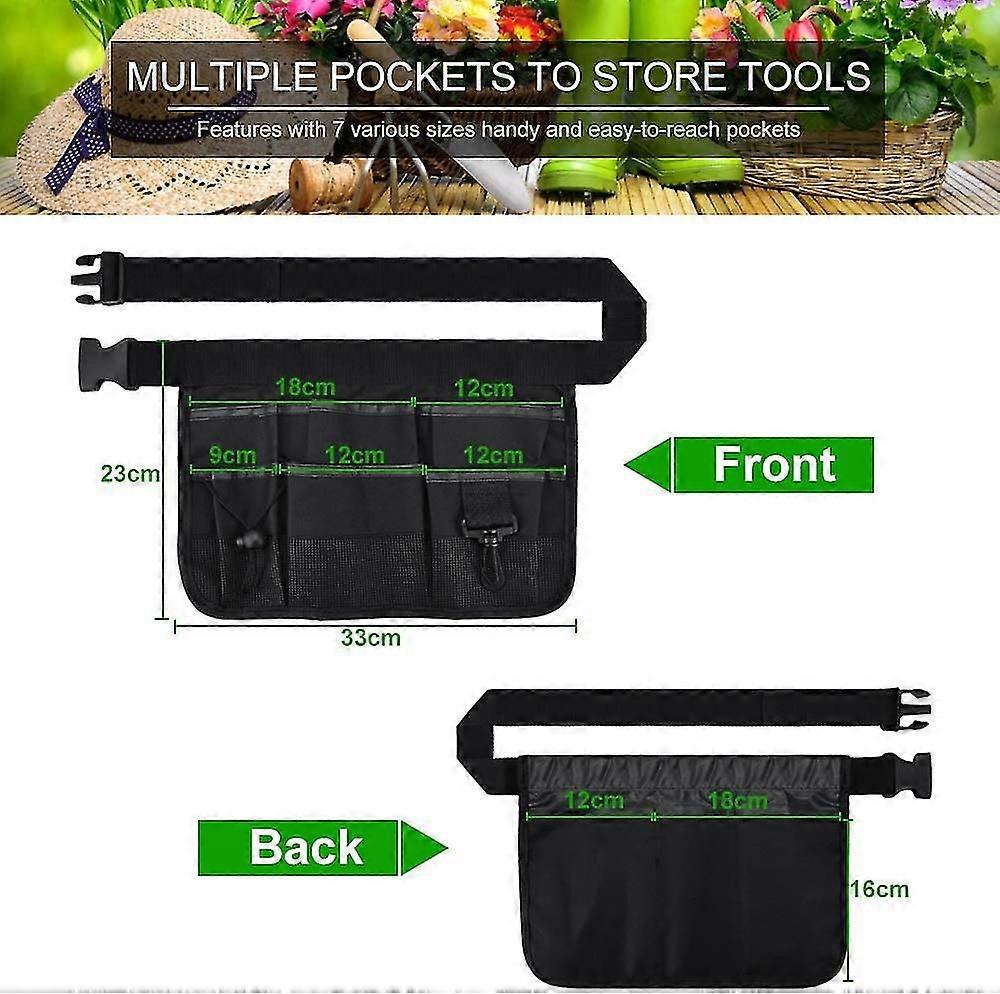 Work Tool Belt With 7 Pockets Handyman Belt Carpenter Belt Professional Tool Belt In Waterproof Canvas For Diy Gardening Electrician