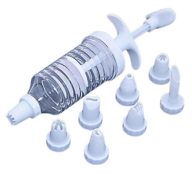 8 Pcs Nozzles Syringe Pen Cake Cream Pastry Cookie Decorating DIY Baking Tool KAESI