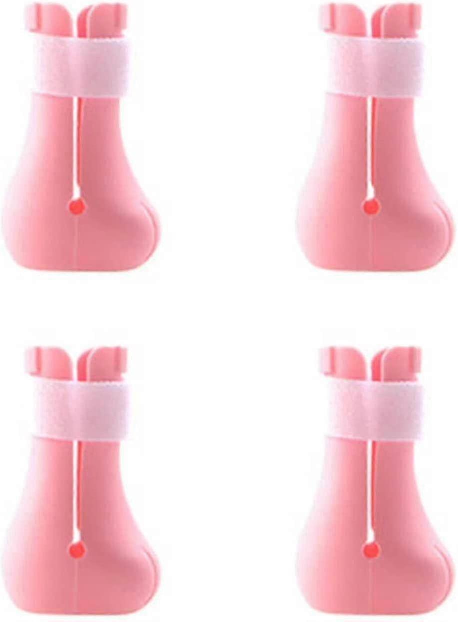 4 Pcs Silicone Cat Adjustable Multifunctional Foot Cover (pink)