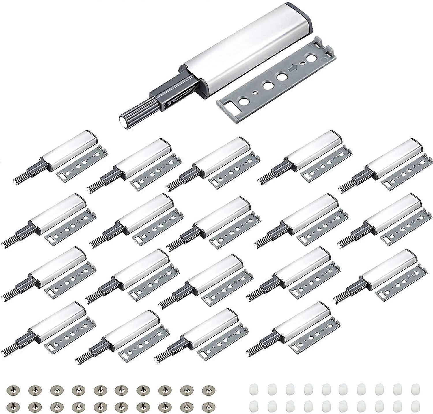 20 PCS Push to Open Magnet Push to Open Cabinet Door Magnetic Latch,Damper Buffer for Cabinet Drawer,Opens and Closes the Door with Pressure for Cabin
