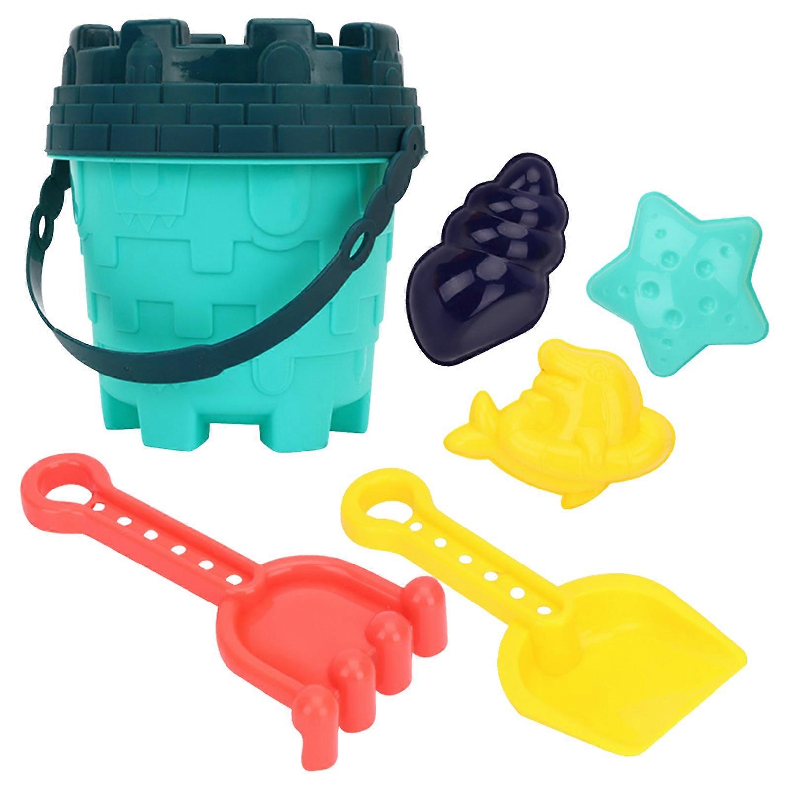 6Pcs/Set Beach Toys Creative Smooth Edge ABS Unisex Beach Sand Shovel Toys for Kids KAESI