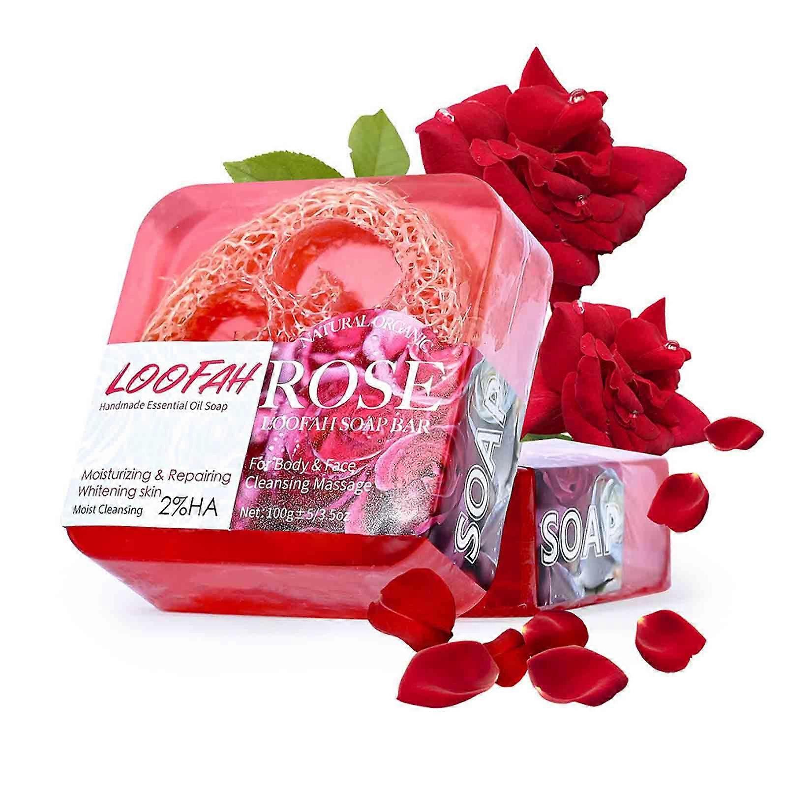 Soap Rose Essential Oil Soap Loofah Lemon Soap Sea  Cleansing And Bathing Soap_c24070528