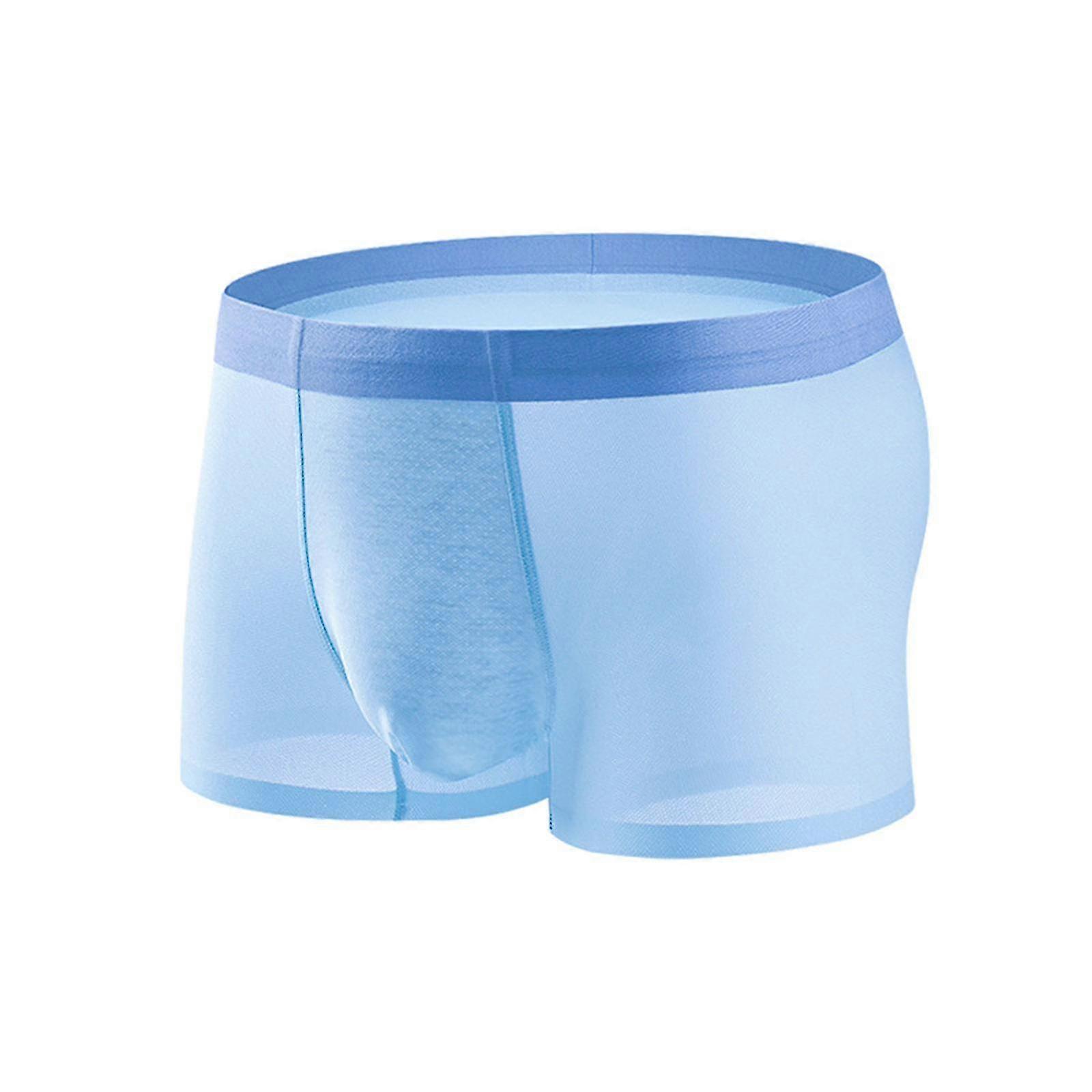 2023 New Upgrade Men's Ice Silk Underwear Breathable Soft Ultra-thin Mesh Boxer Briefs