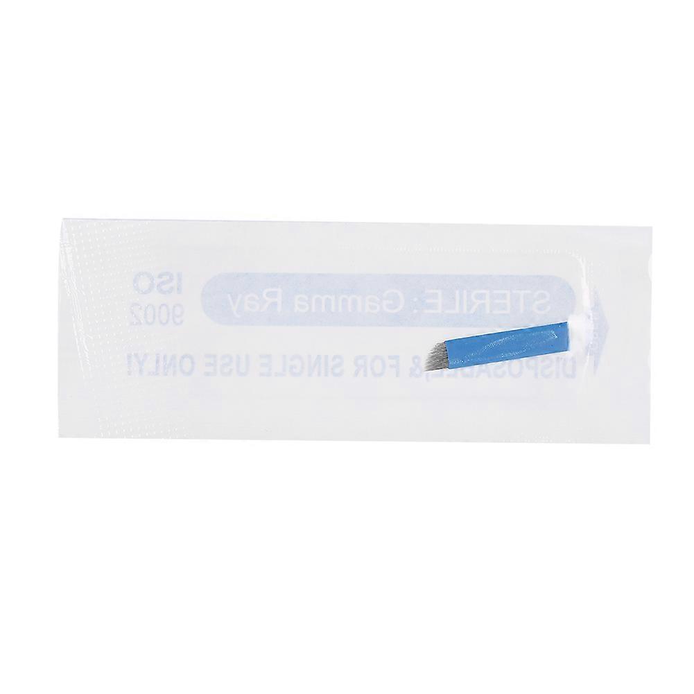 10pcs Disposable Microblading Blade Semipermanent Eyebrow Manual Tattoo Tool 16 Pins