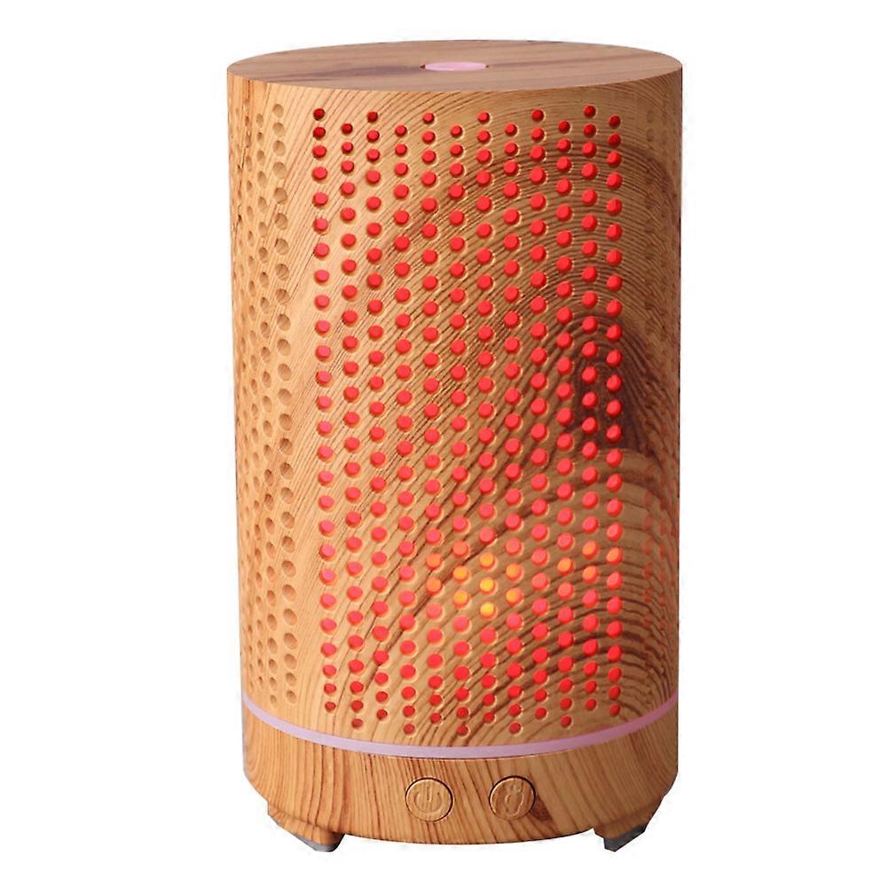Humidifier Wooden Grain Home Air Humidifier Night Light Aroma Diffuser110-240V US Plug