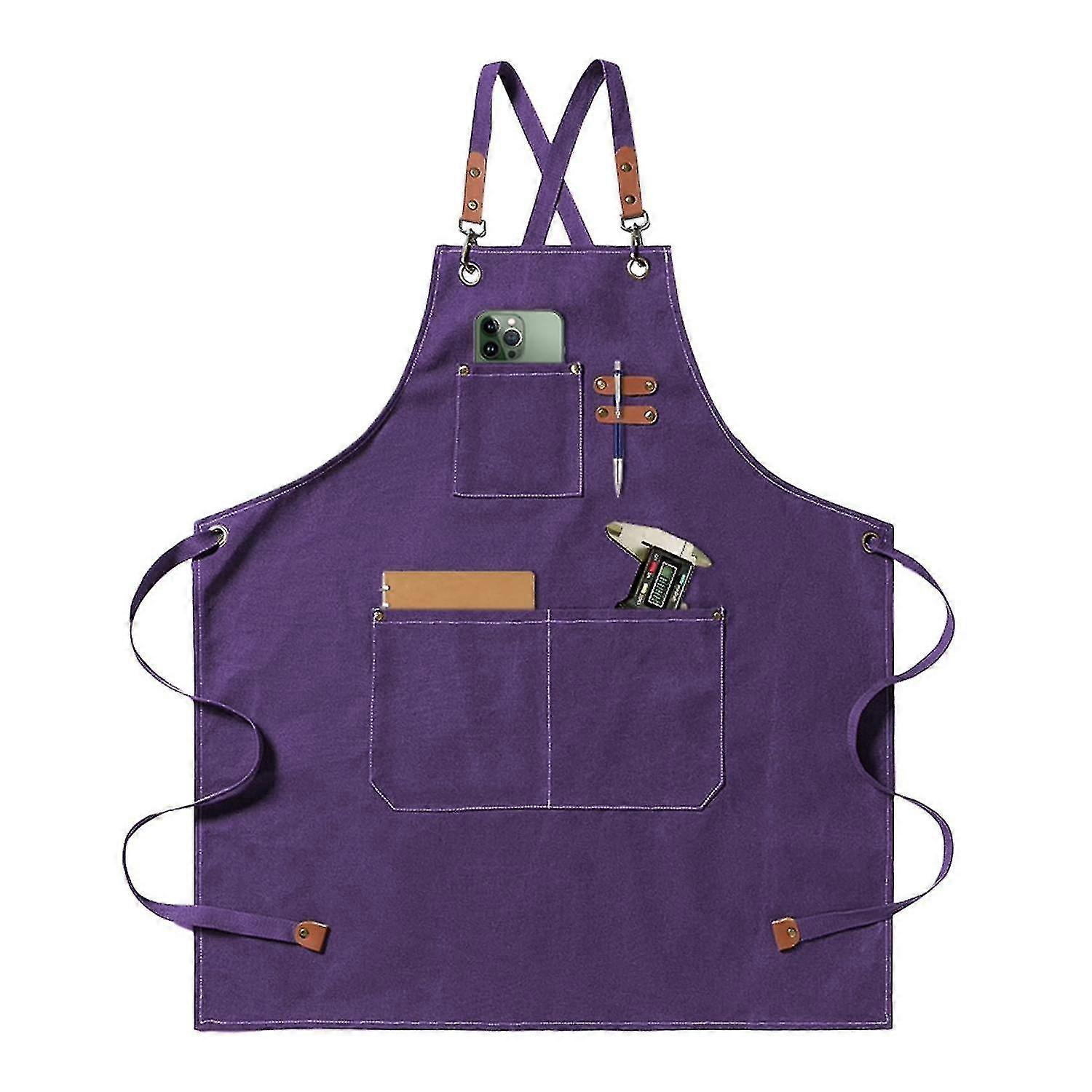 Adjustable chef's apron with 3 pockets