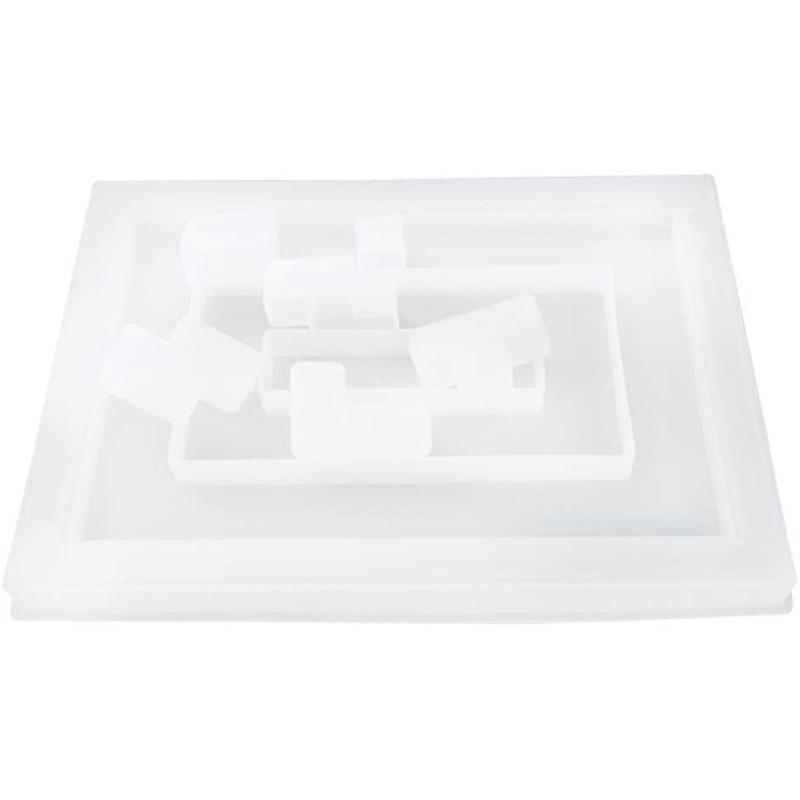 Handmade Resin Molds Silicone, Square Tray Storage Box Epoxy Resin Mold Silicone Mold for DIY Craft