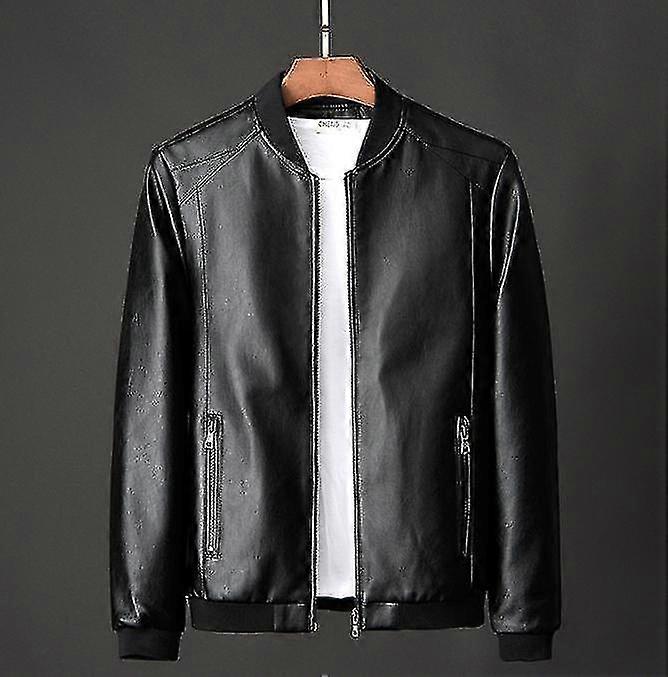 Leather Jacket Men's Motorcycle Pu Large Size