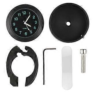 Waterproof Bike Watch Glow In Dark Clock Motorcycle Alluminum Alloy Dial Mini For Mounting Bicycle Handlebar black