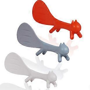 Creative and cute squirrel non-stick table spoon Squirrel rice spoon (white + gray + orange)