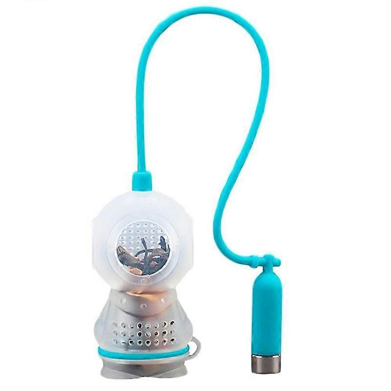 Blue Silicone Tea Strainer, Diving Shaped Tea Strainer Tea Filter Silicone Tea Infuser Gift