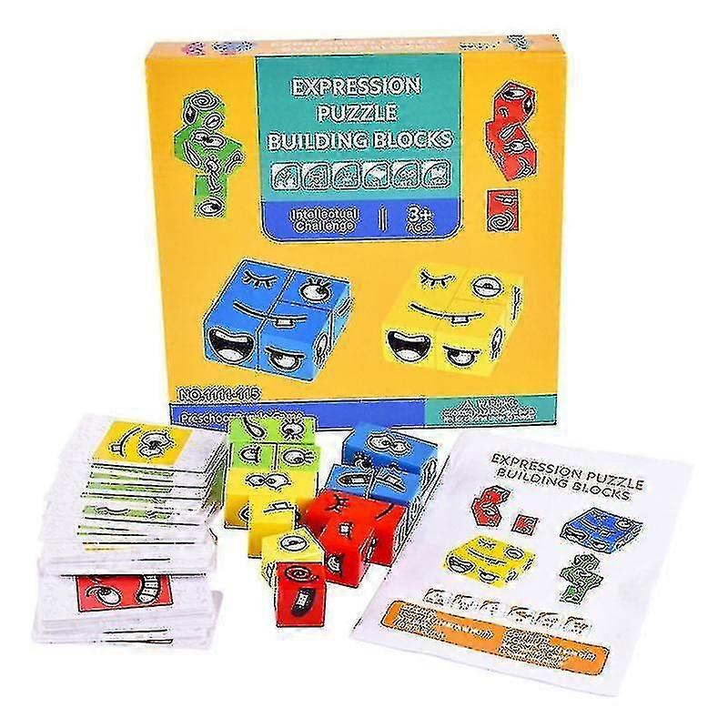 Expression Building Blocks Children's Puzzle Assembled Parent-child Game