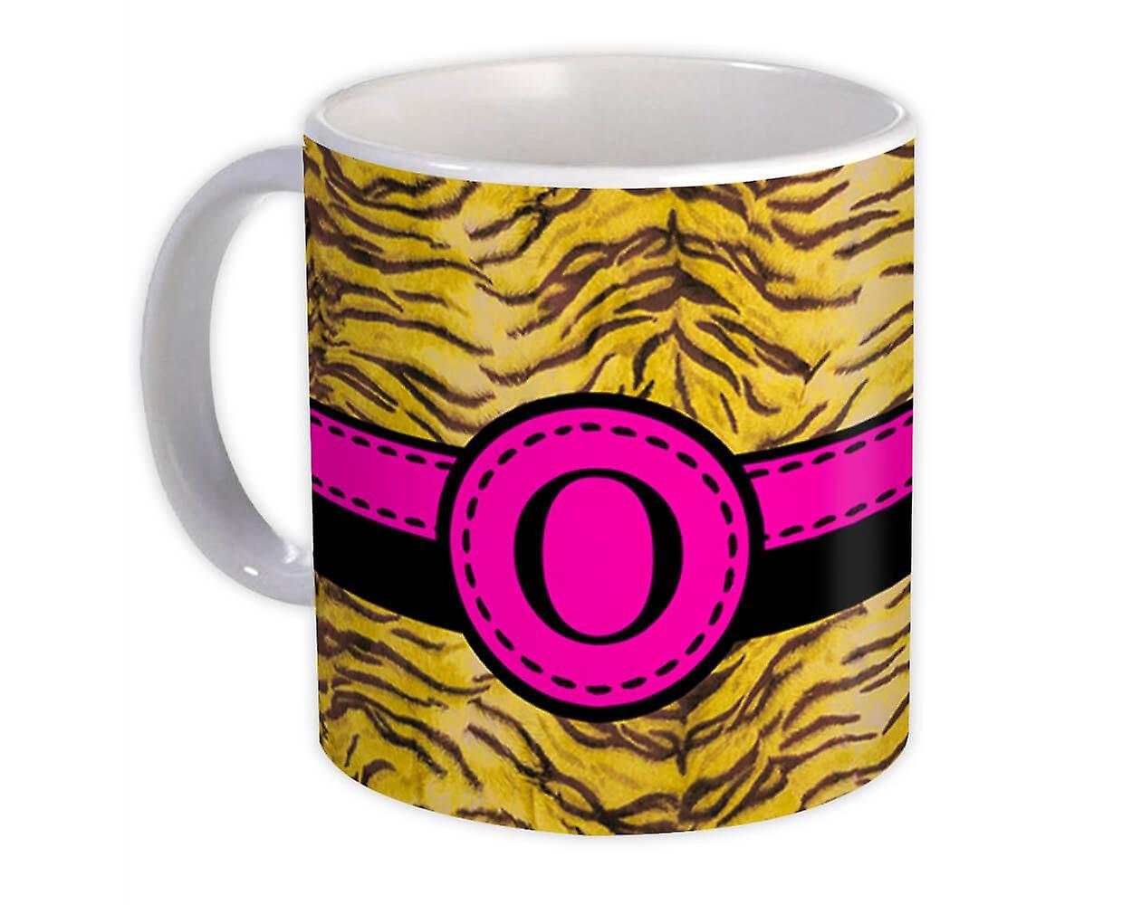 Gift Mug: Monogram Letter O Tiger