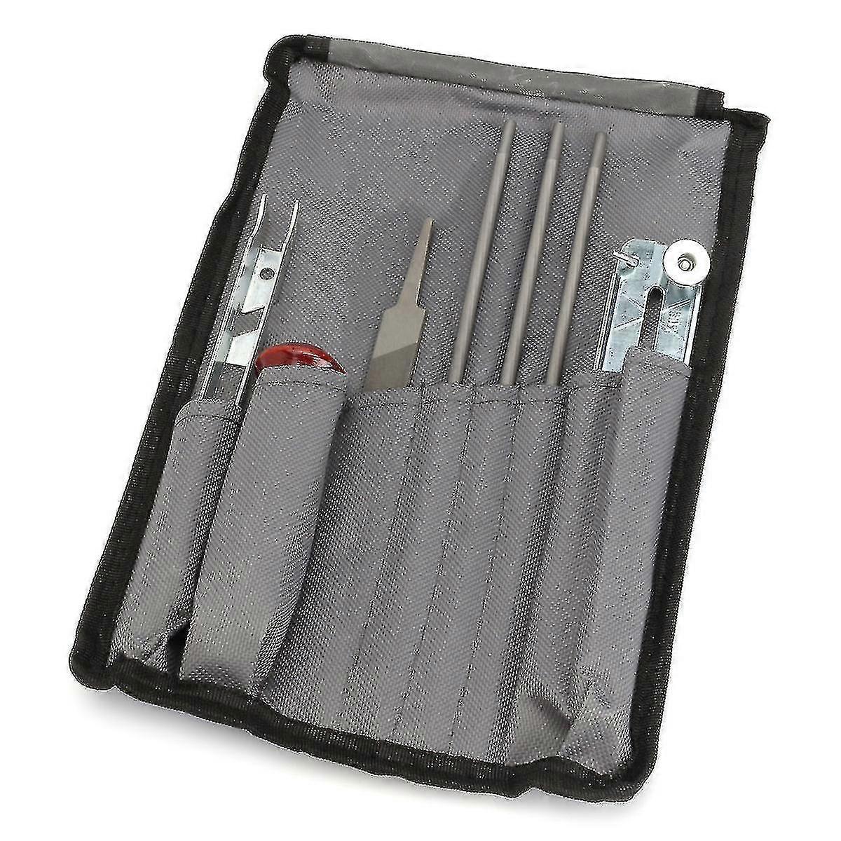 8pcs Chainsaw Saw Chain Sharpening File Guide Bar Depth Gauge Tool Kit