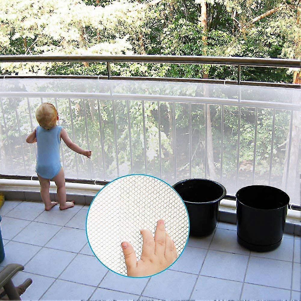 9.8 ft safe rail net for pet/kids/toy, child safety net, patios, balcony  railing stairs netting, sturdy mesh fabric material