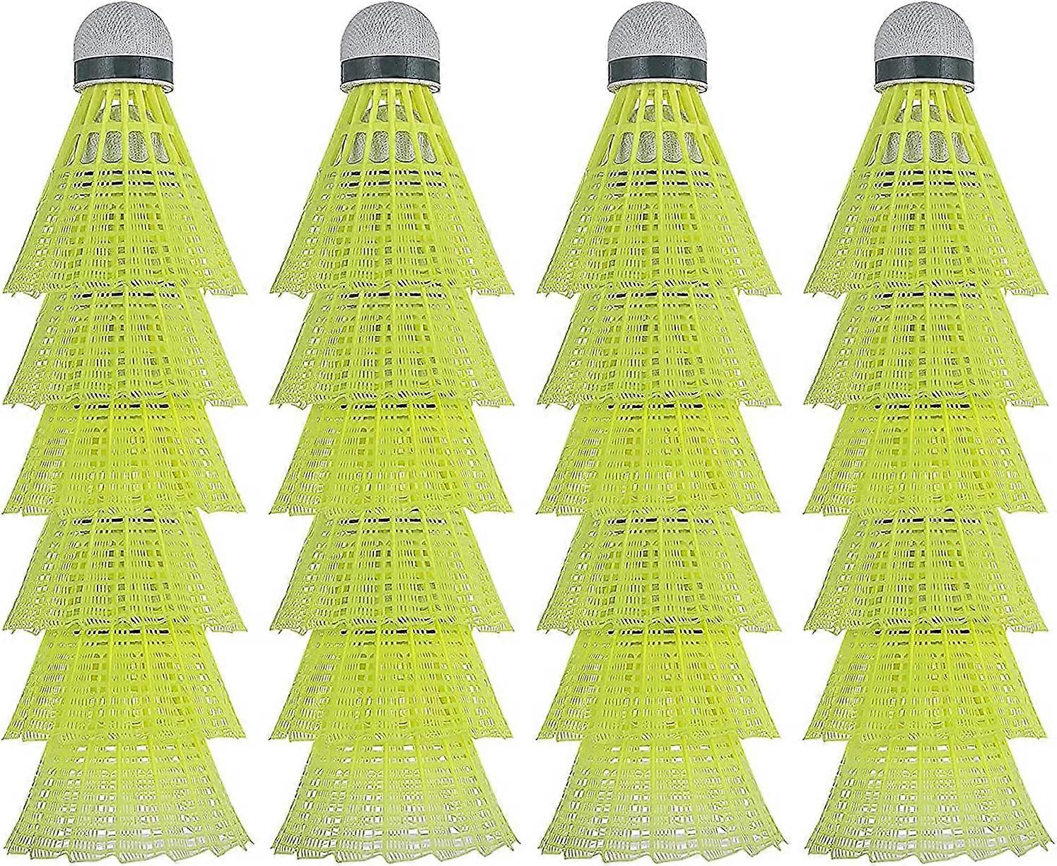24 Pack Nylon Badminton Shuttlecocks Birdies, Nylon Feather Shuttlecocks for Badminton with Stable & Durable
