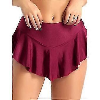 Boeyaa Femmes Soft Figure Patinage Sur Glace Flare Mini Jupe Volant Robe Courte Ballet Danse Danse V