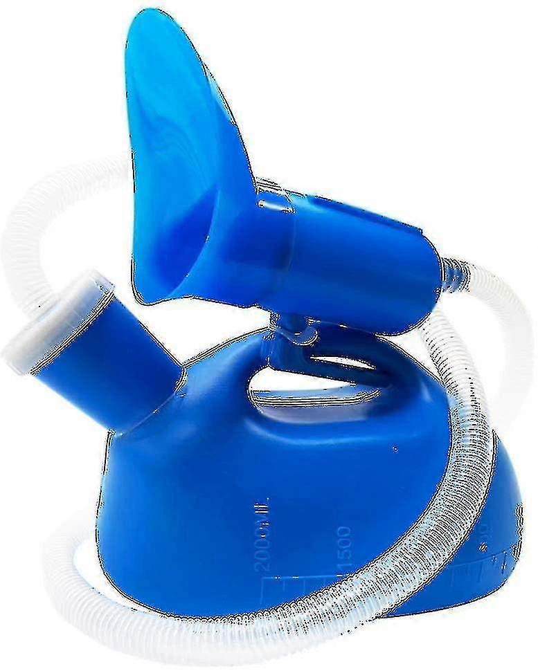 Urine Bottle Potty Portable Thick Pee Bottle 2000 Ml 47"For Emergency()Blue