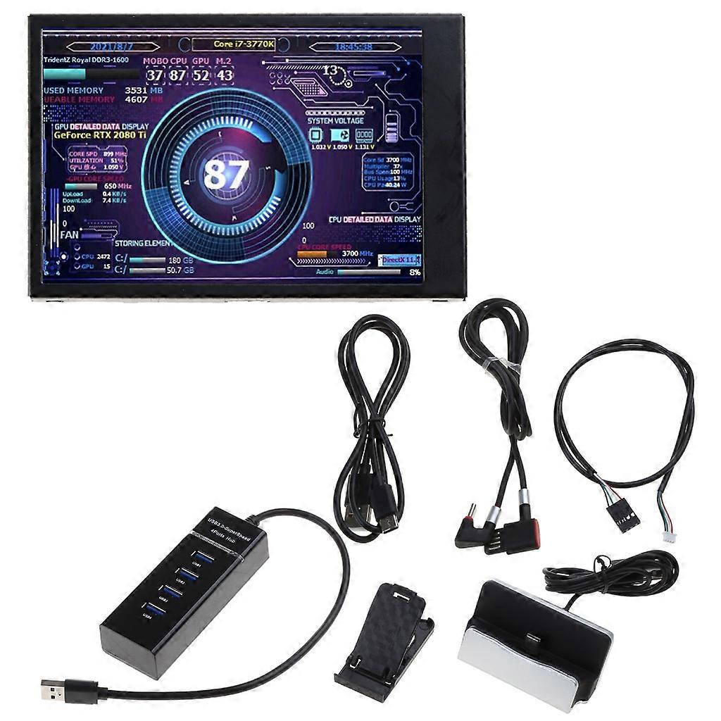 USB2LCD AIDA64 Chassis Display Screen 3.5in IPS LCD Monitor Display USB Display