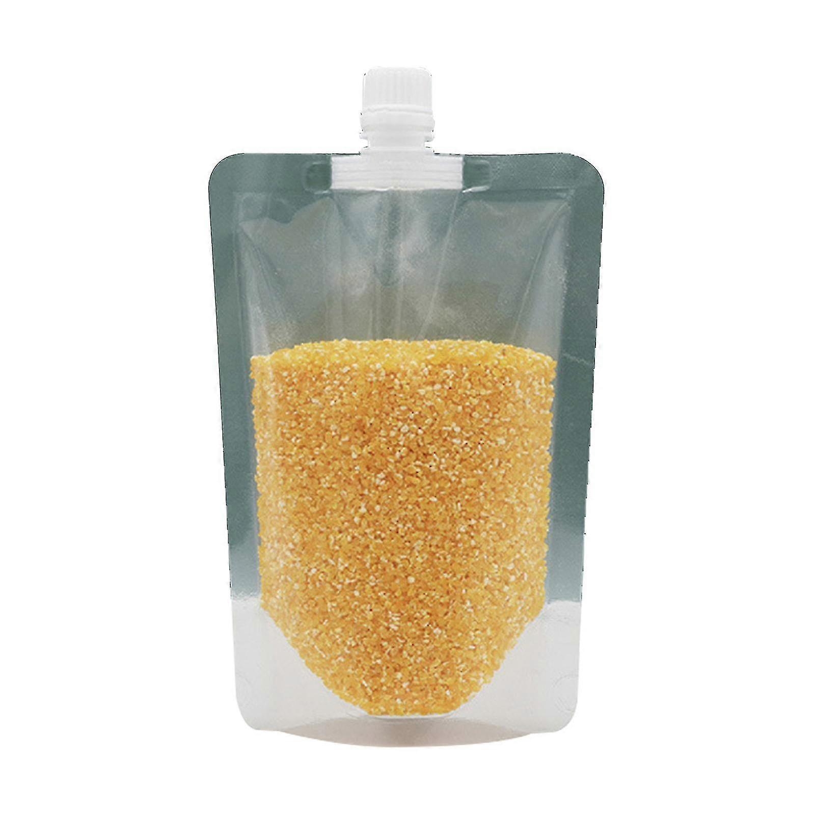 10pcs Grain Storage Bag Portable Self-supporting Nozzle Bag Sealed Bag With Funnel
