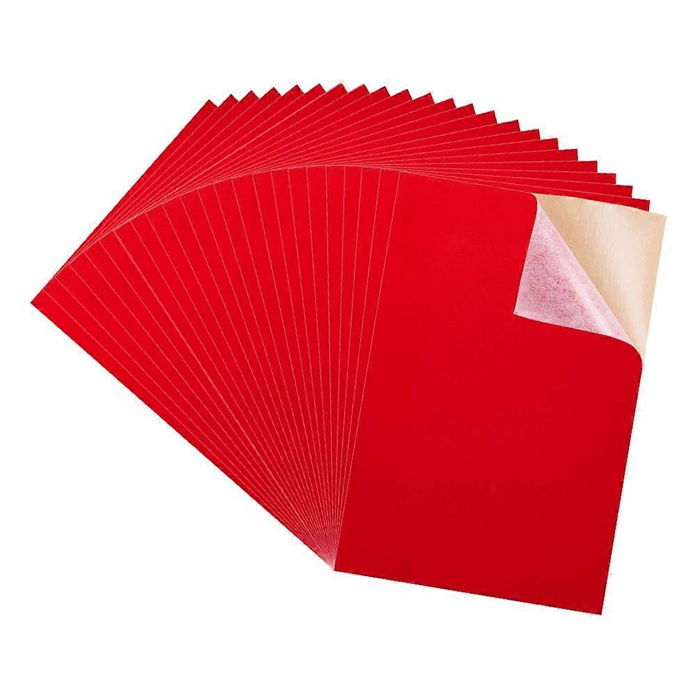 Jewelry Flocking Cloth with Rubber Red 29.5x20cm