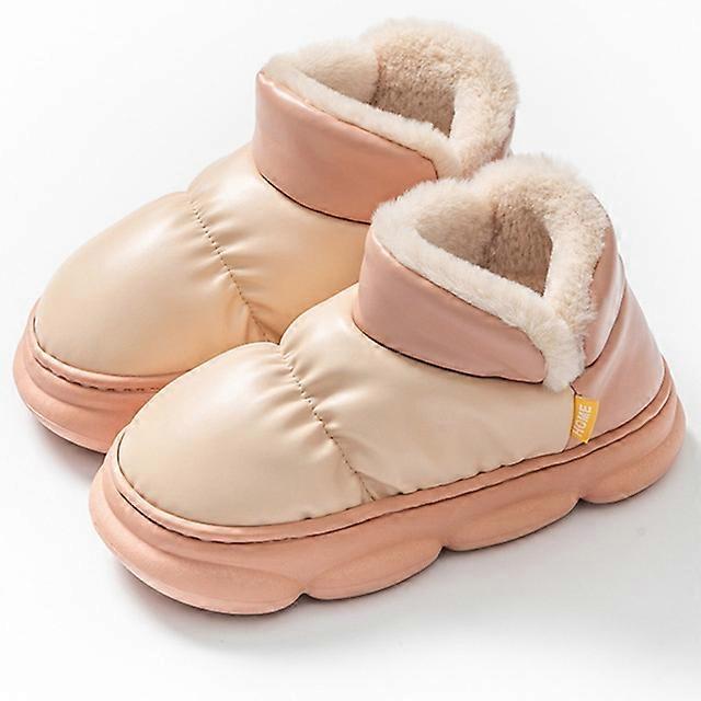 Naisten lämmin paksuuntuva Pehmoinen lumisaappaat Talvi 2022 Slip on Platform Nilkkurit Nainen Vedenpitävä paksupohjainen puuvilla Kengät Nainen