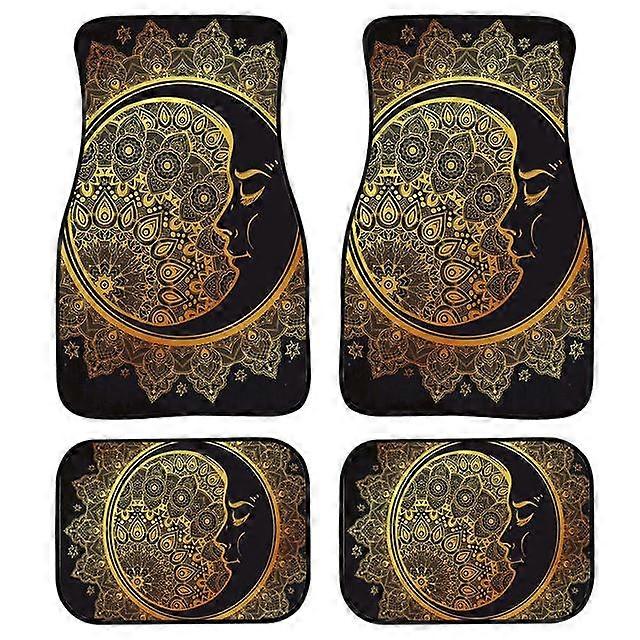 Boho Car Floor Mats, Aesthetic Y2K Groovy Car Floor Mats,Y2K Retro Car Accessories, Cute Car accessories for women,Cute car deco