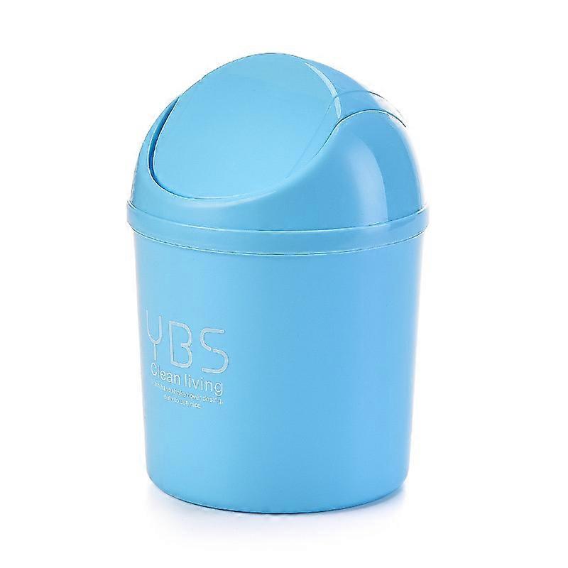 Unique Mini Desktop Bin Shake Lid Type Waste Can Tube with Cover Bedroom Trash Can Garbage Can Storage Box Home Desk DustbinTrash Cans & Wastebaskets