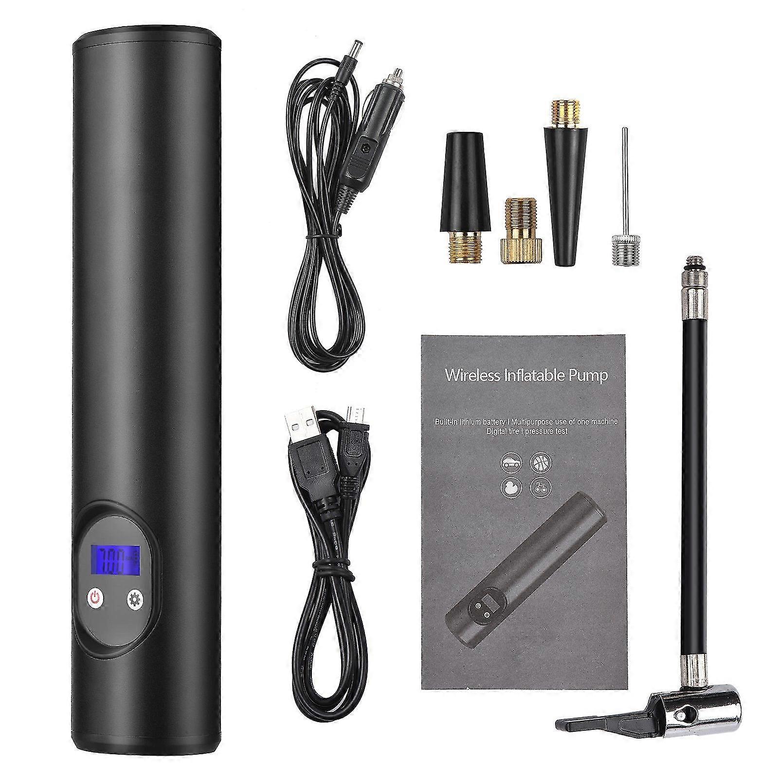 Compressor air inflator tire pump 12v 150 psi digital lcd pressure gauge, led light2000mah rechargeable battery, memory function