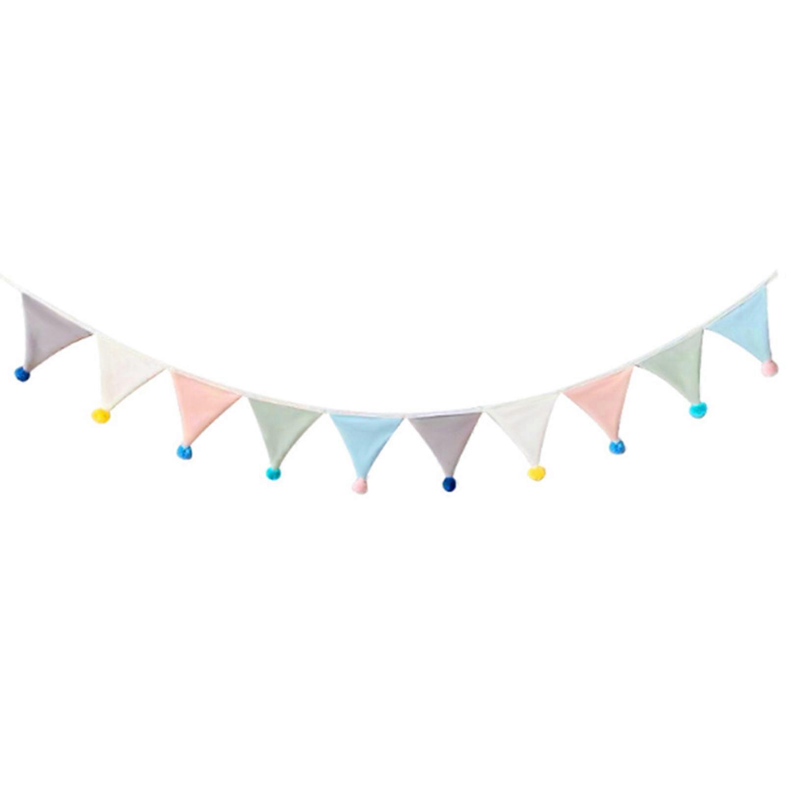 Hanging Banner Soft Texture Wide Application Plush Assorted Decorative Garland Flag Party Accessories