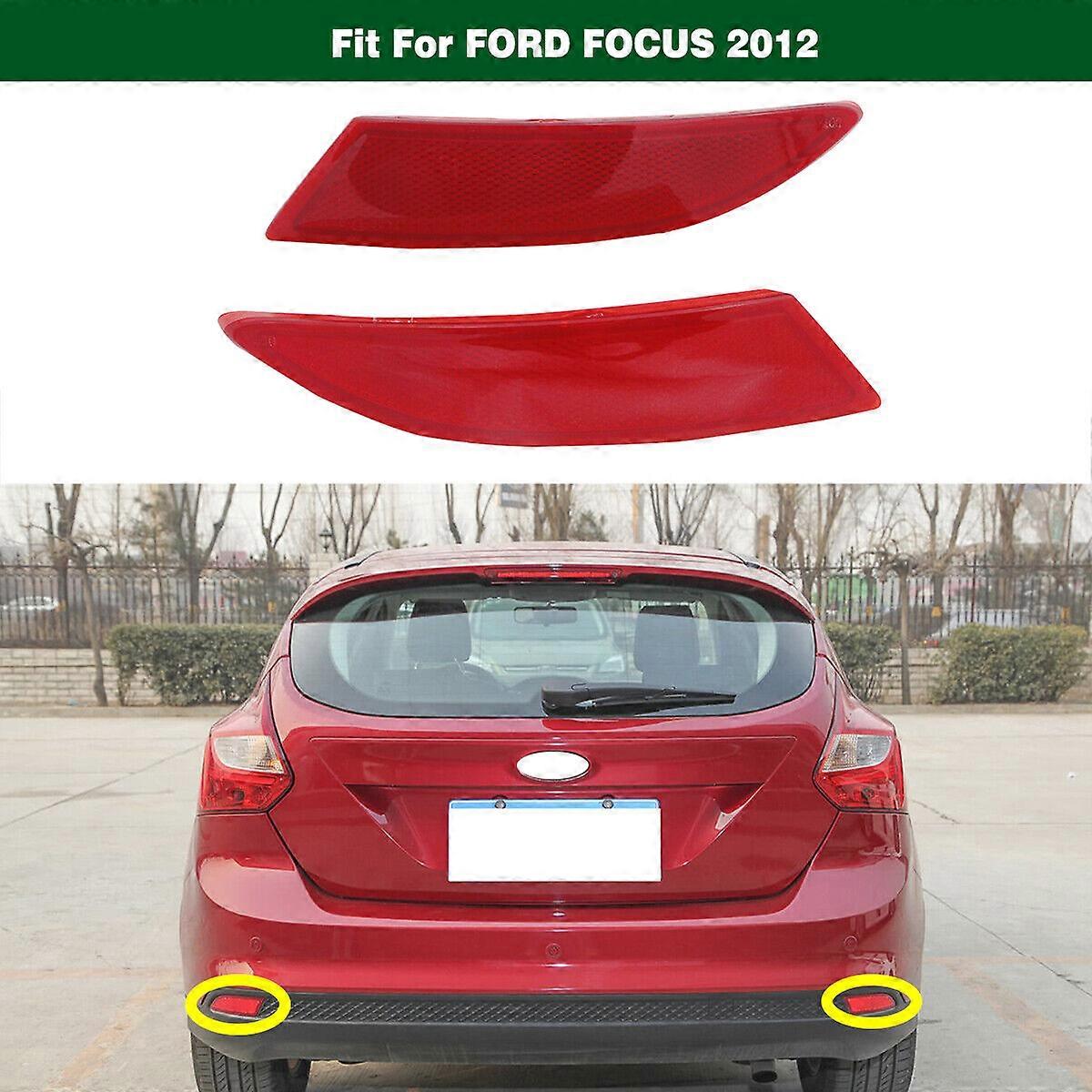 Rear Bumper Reflector Lights Lamp Fog Left & Right for Ford Focus 2012-2014