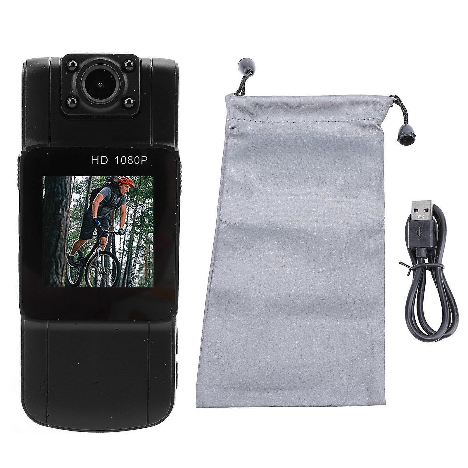 1080P Portable Video Recorder, Night Vision, 1.5 Inch IPS Screen, Motion Detection, Wearable Camera for Law Enforcement