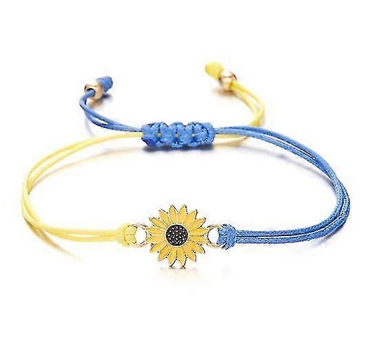 Woven Sunflower Bracelet 5pcs