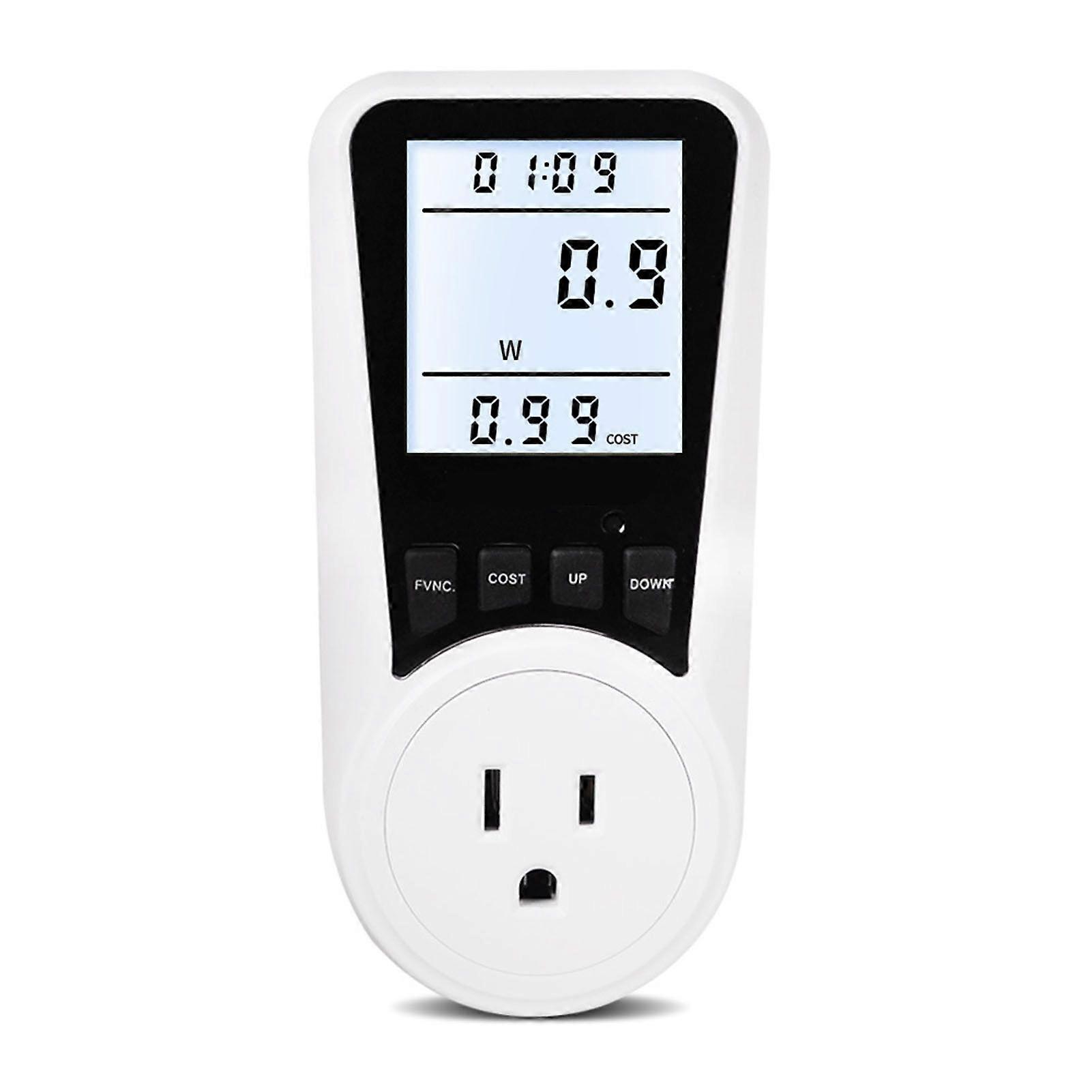 Electricity Digital Wattmeter 220V ABS Outlet Consumption Energy Meter US/UK/BR/EU Watt and Power Analyzer with Plug Socke