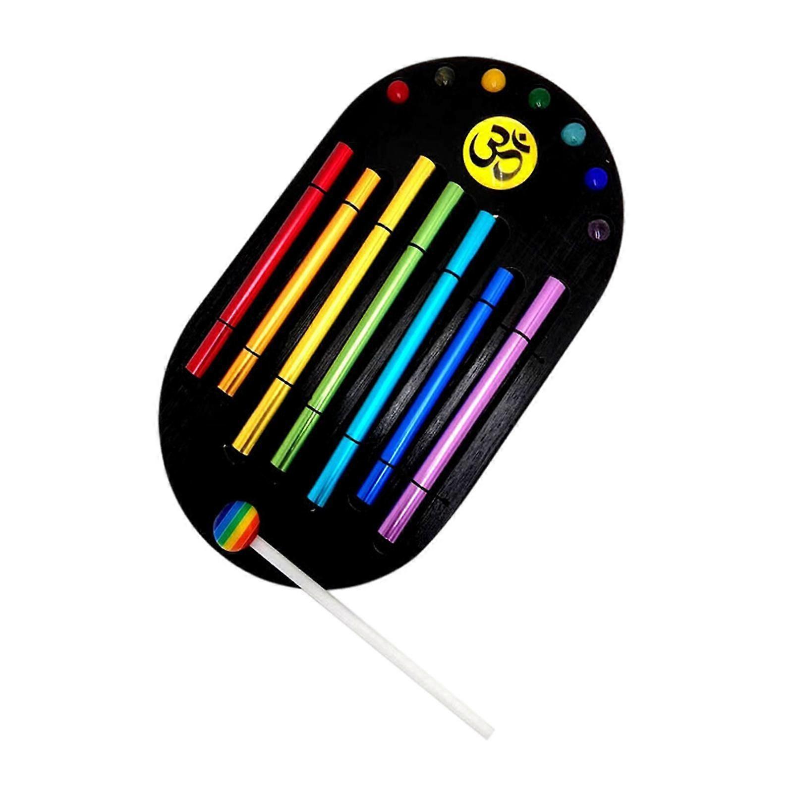 7 tons de carillon à main instrument de percussion créatif polyvalent pour le son de yoga noir