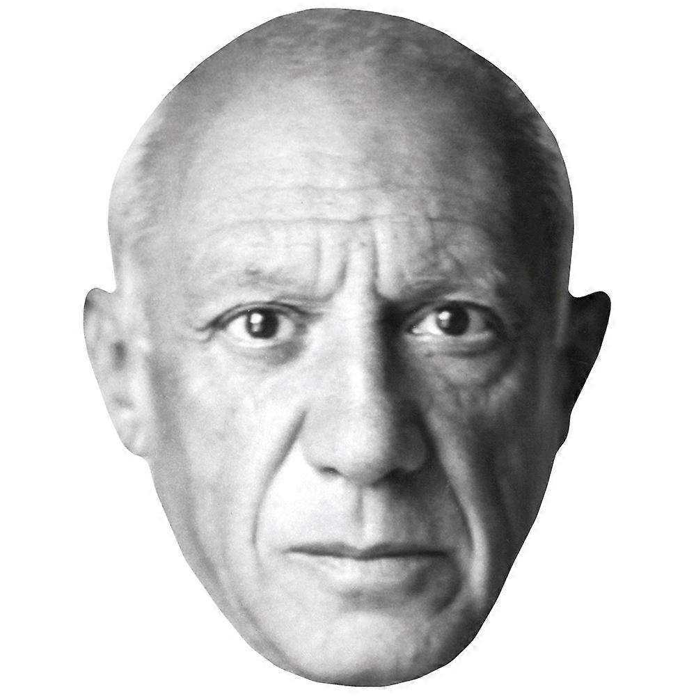 Pablo Picasso (BW) Celebrity Mask, Flat Card Face