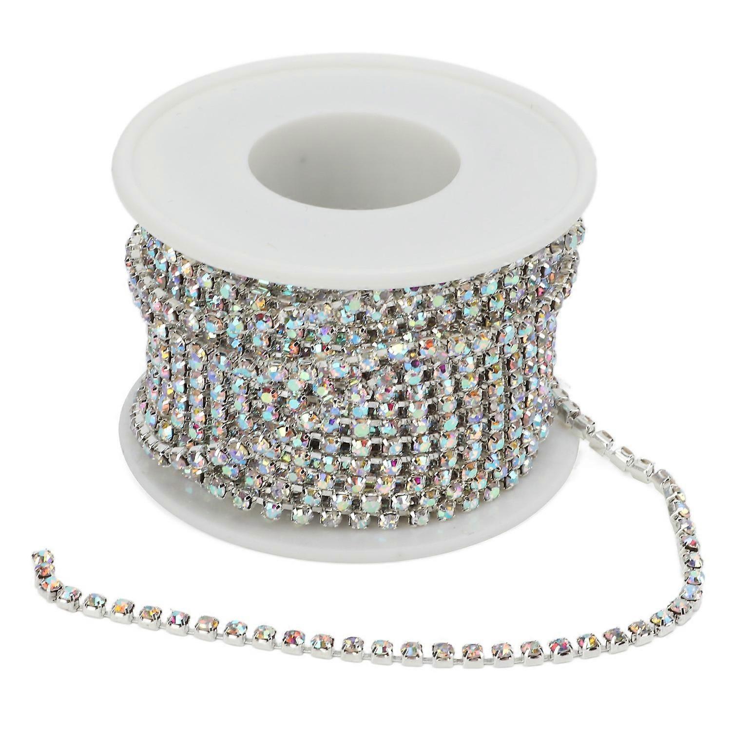 10 Yards Rhinestone Close Chain Trim High Gloss Shining Arbitrary Cut Rhinestone Claw Chain for DIY