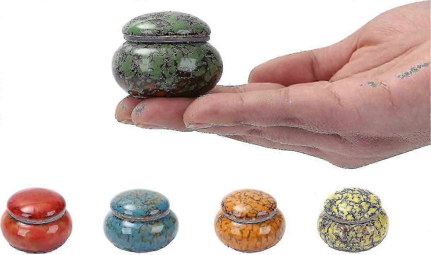 Small Urn For Ashes - 1.6 Handicrafted Urn - Tiny Keepsake Urns - Mini Urn Of Ceramic - Hold 1.2 Cubic Inches Of Ashes (blue) Zekai