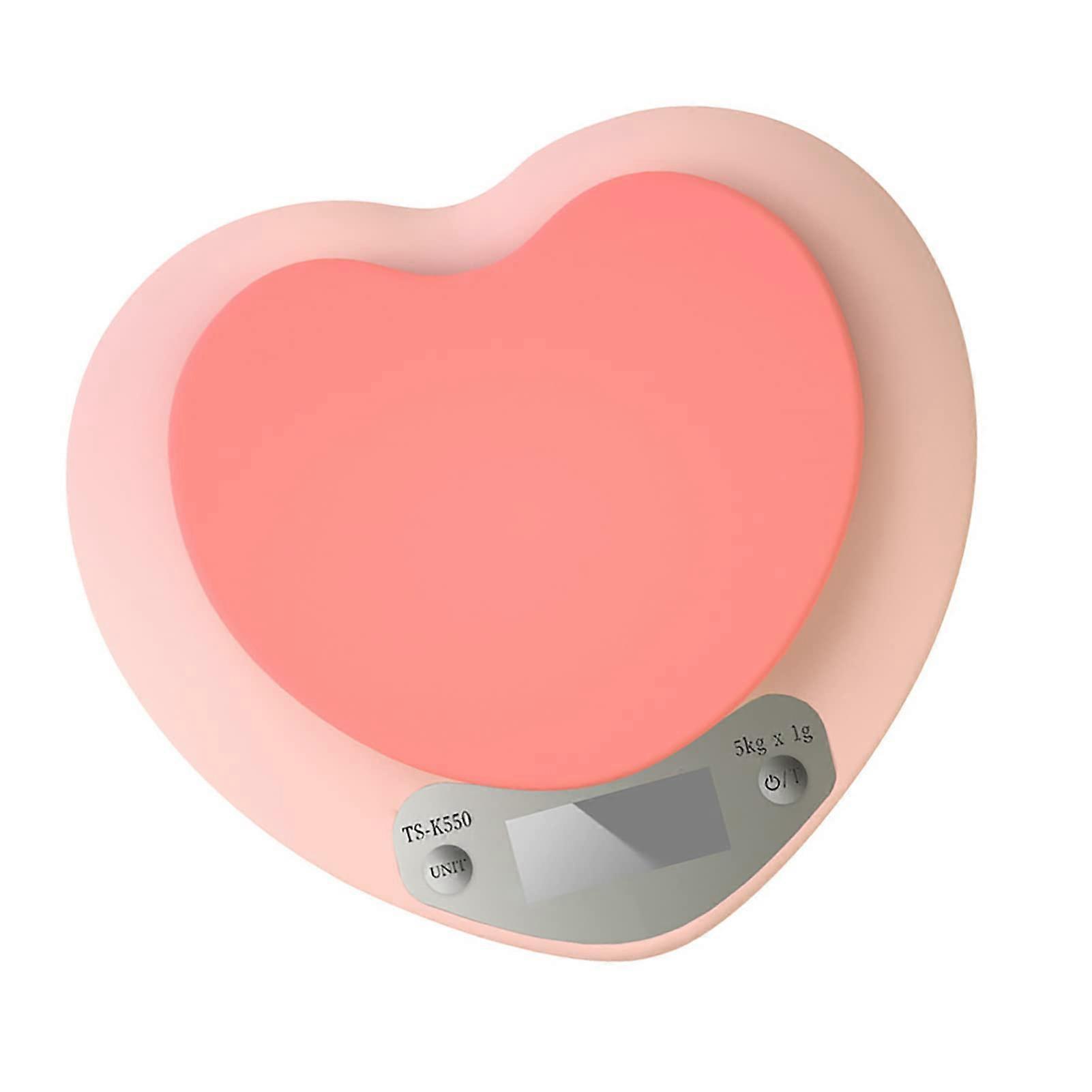 Heart-Shaped Kitchen Scale With 1g/5kg Precision Battery-Operated For Baking