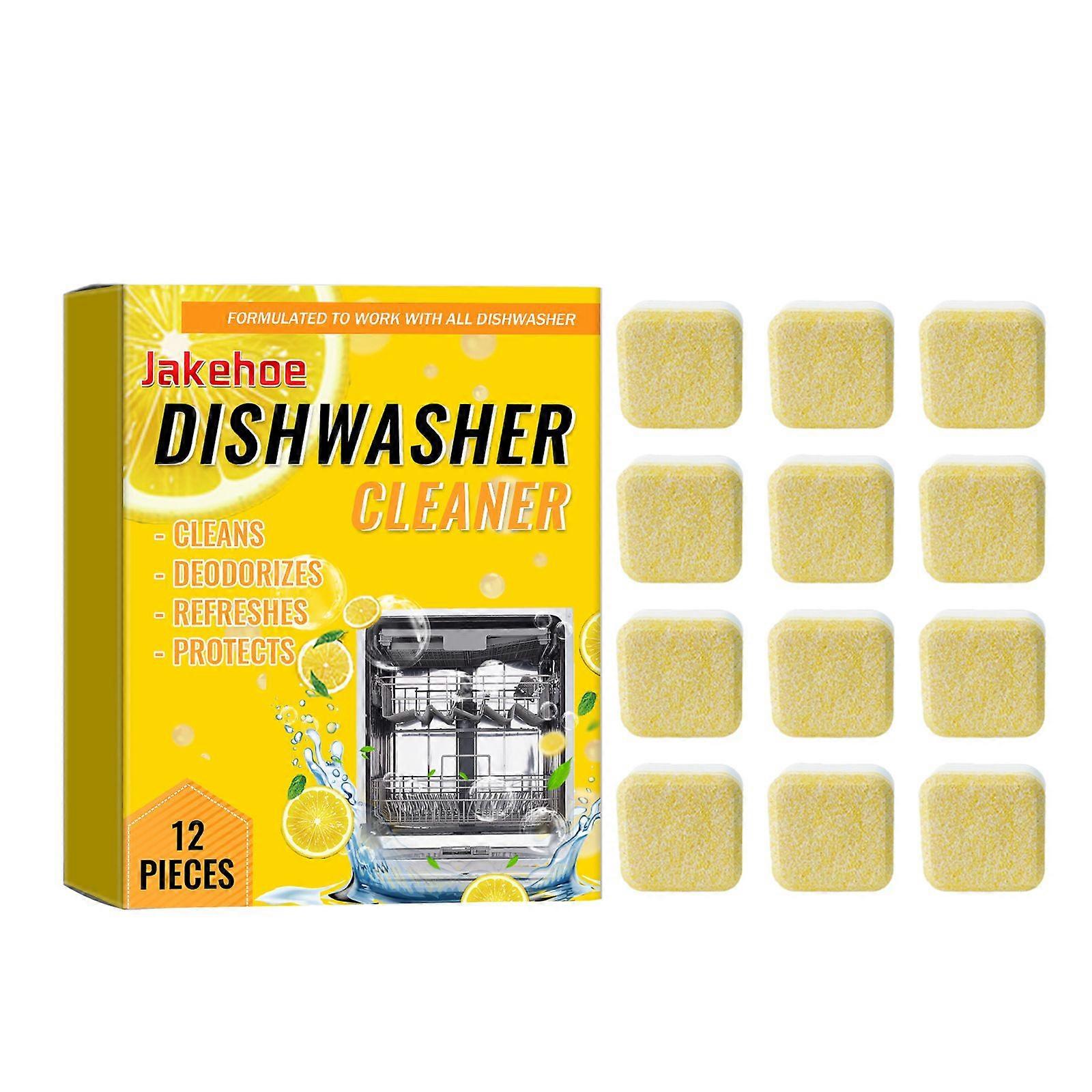 Jakehoe Dishwasher Cleaning Effervescent Tablets Dedicated Dishwash Block Kitchenware Dishwasher Tablets Decontamination Effervescent Tablets