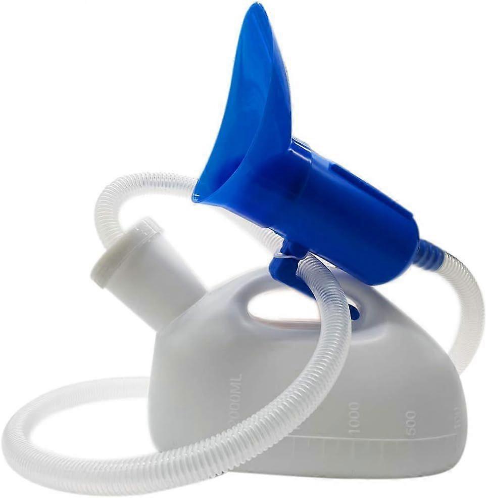 Urinals for Men Women Male Urine Bottle Potty Portable Thick Pee Bottle 2000 ML 47" Long Tube Spill Proof Male and Female Potty Pee Jug for Hospital H