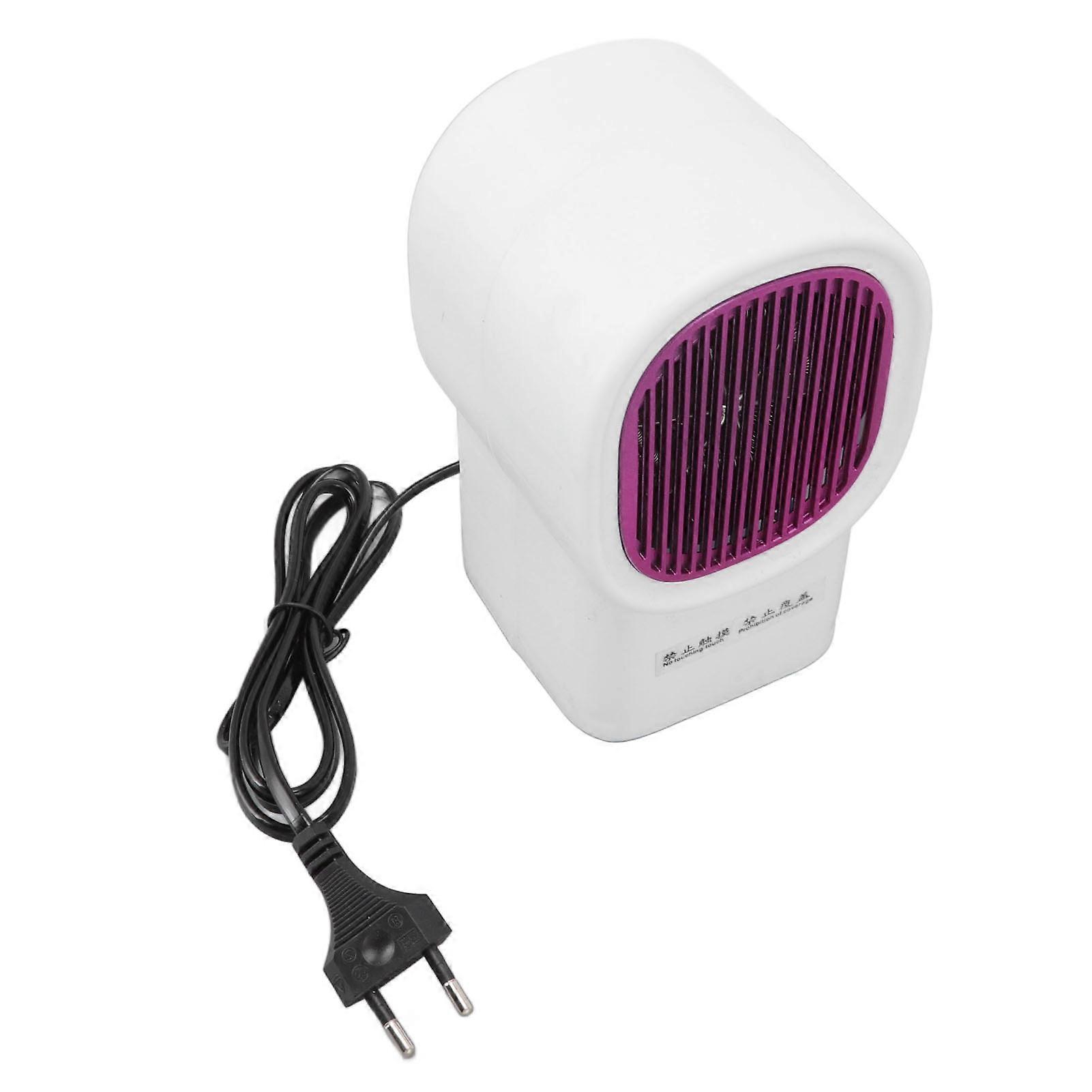 500W Fan Heater Quick Heating Noise Reduction Vertical Tabletop Air Warmer for Home EU 100‑220V White